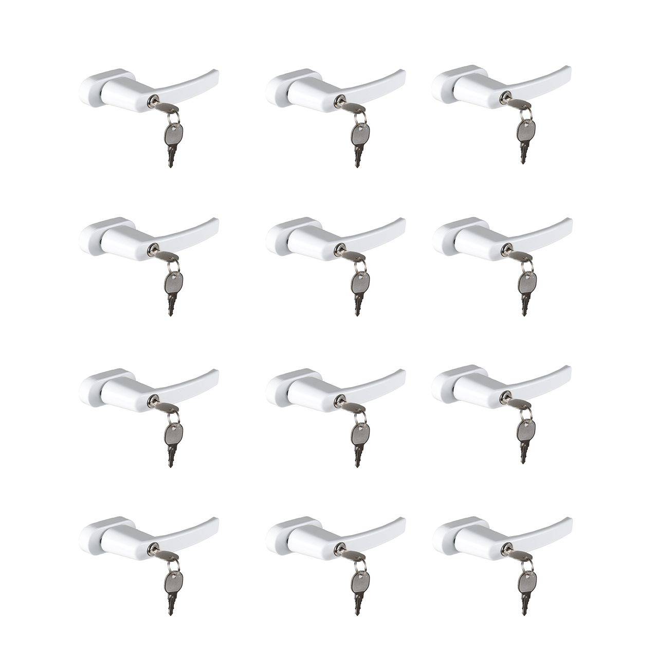 12 Stück Fenstergriff Abschließbarer mit je 2 Schlüsseln FGS 100 OLYMPIA