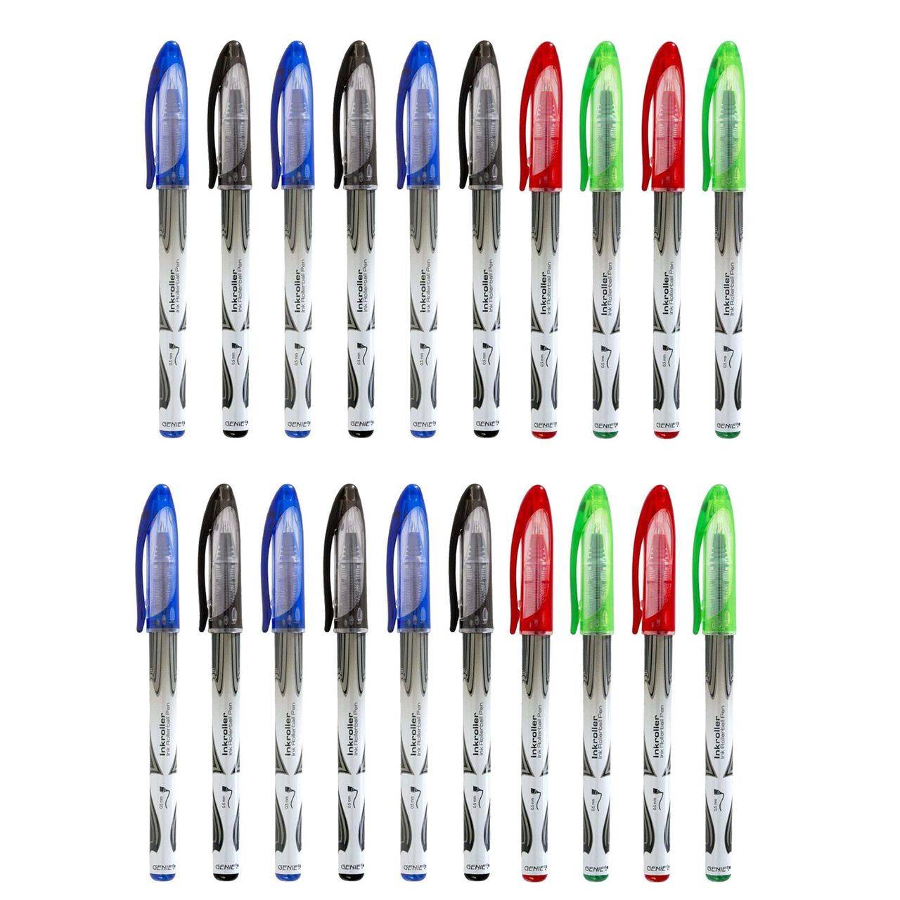 24 Stück GENIE Tintenschreiber Tintenroller Stift Kulis Schreiber Kugelschreiber