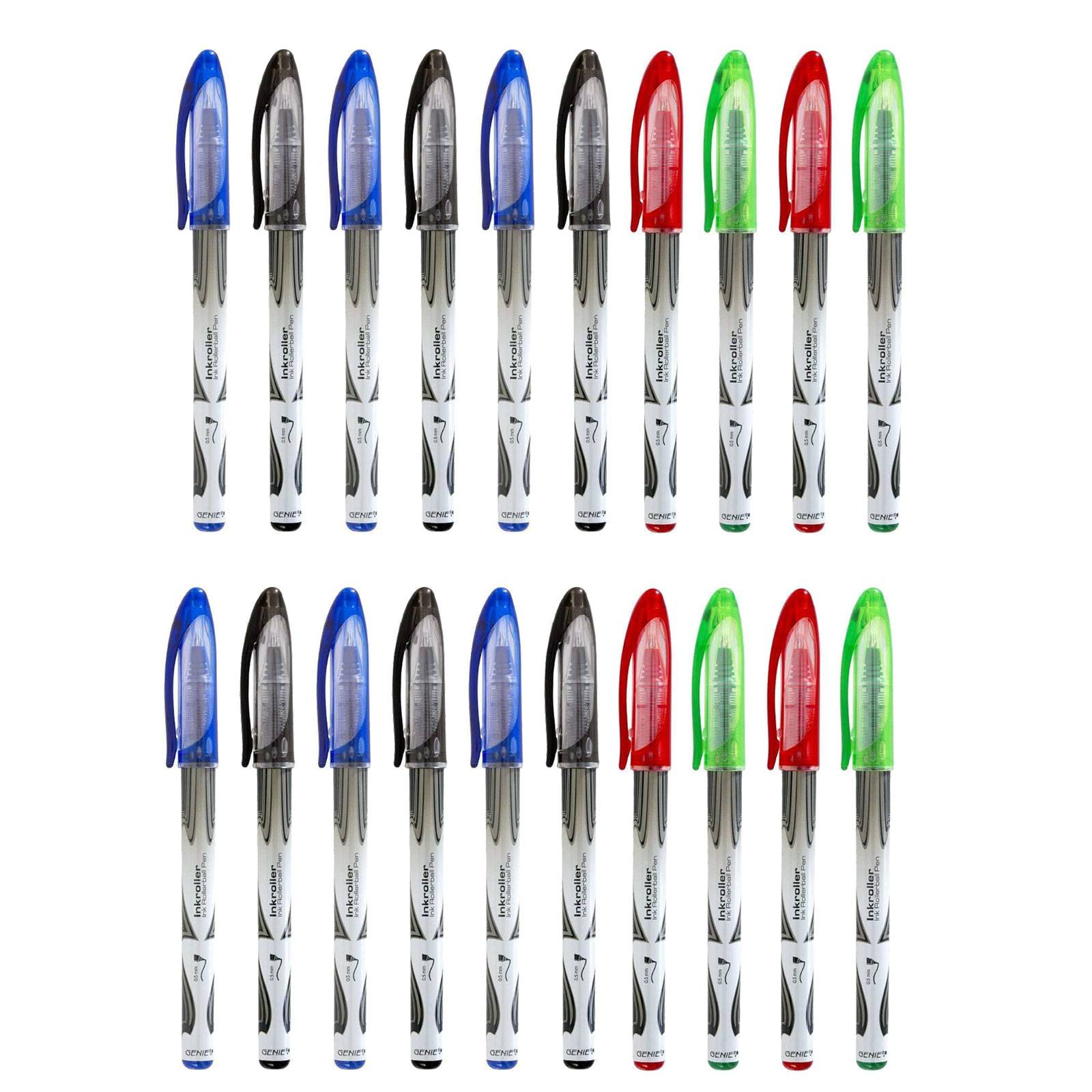 24 Stück GENIE Tintenschreiber Tintenroller Stift Kulis Schreiber Kugelschreiber