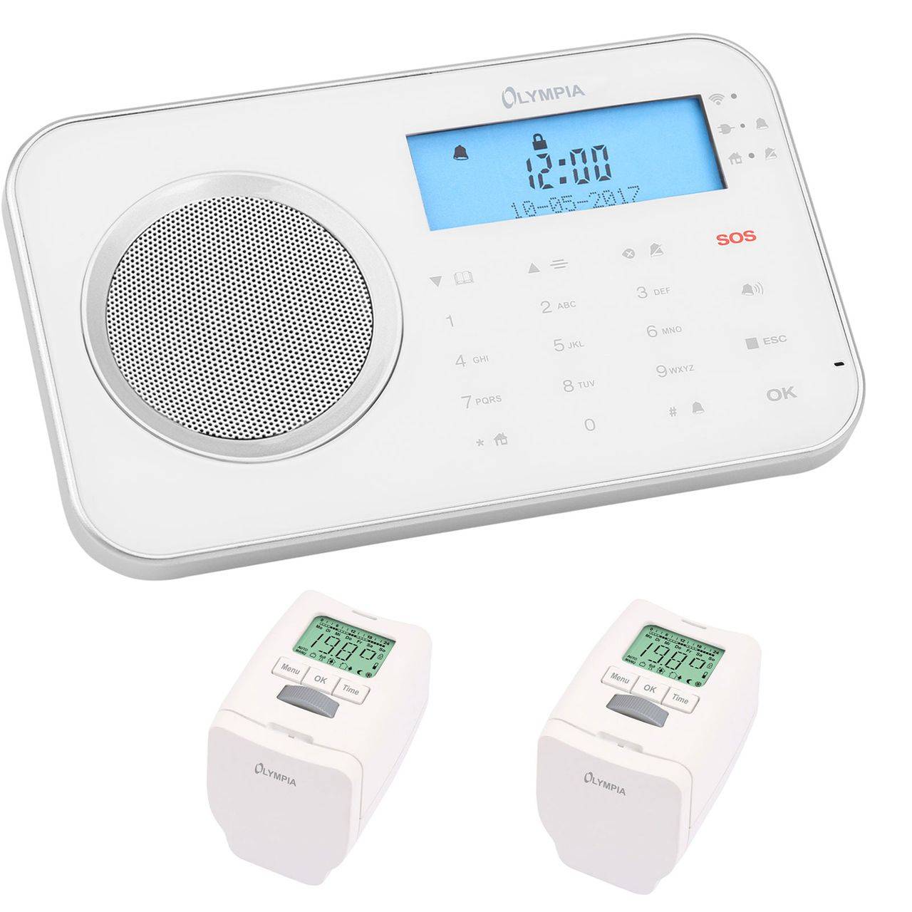 OLYMPIA Prohome 8700 Funk Haus Alarmanlage mit WLAN/GSM 2 Heizungsregler smart