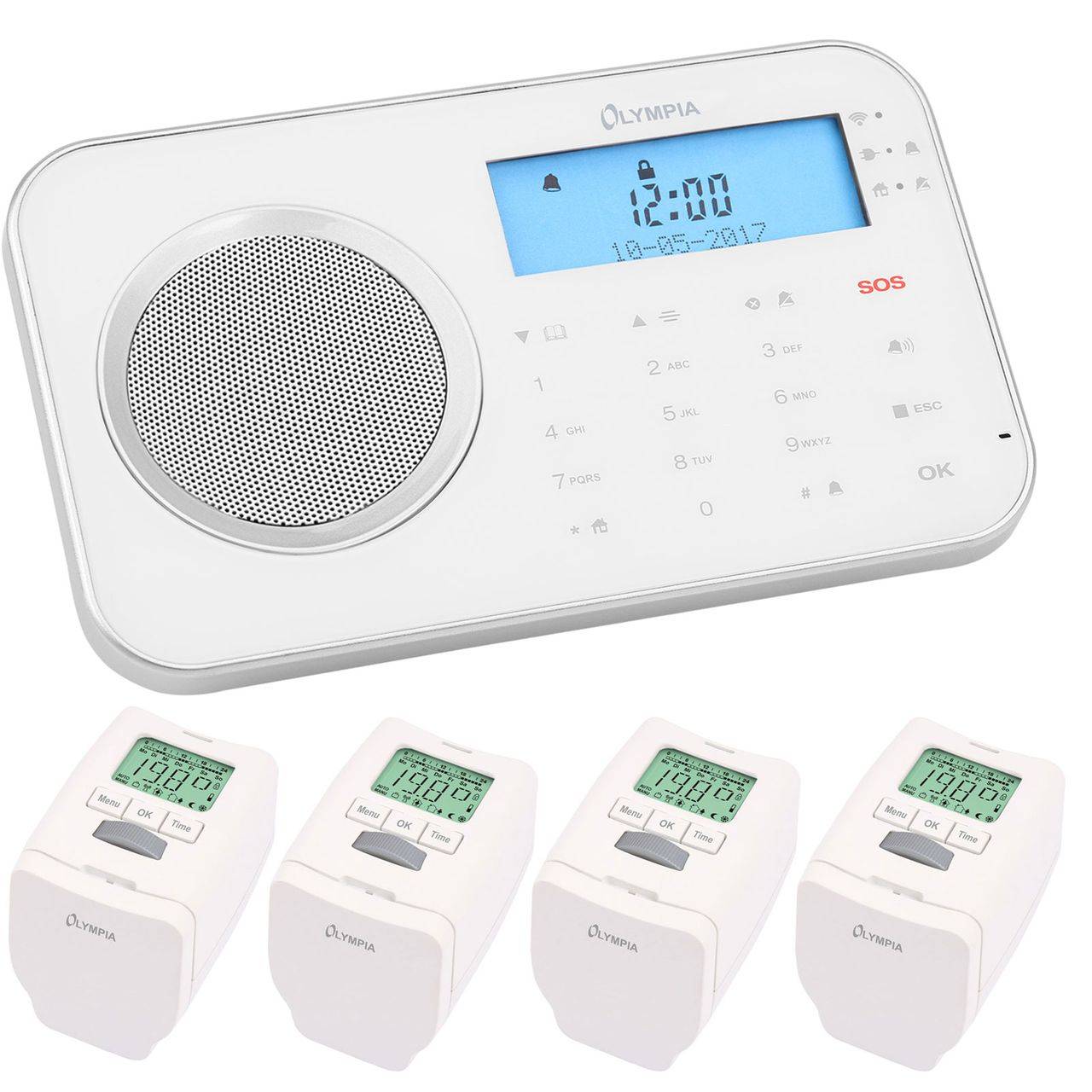 4 Stück Smart Home Heizkörperthermostatt Starterset Steuerung Heizung App & WLAN