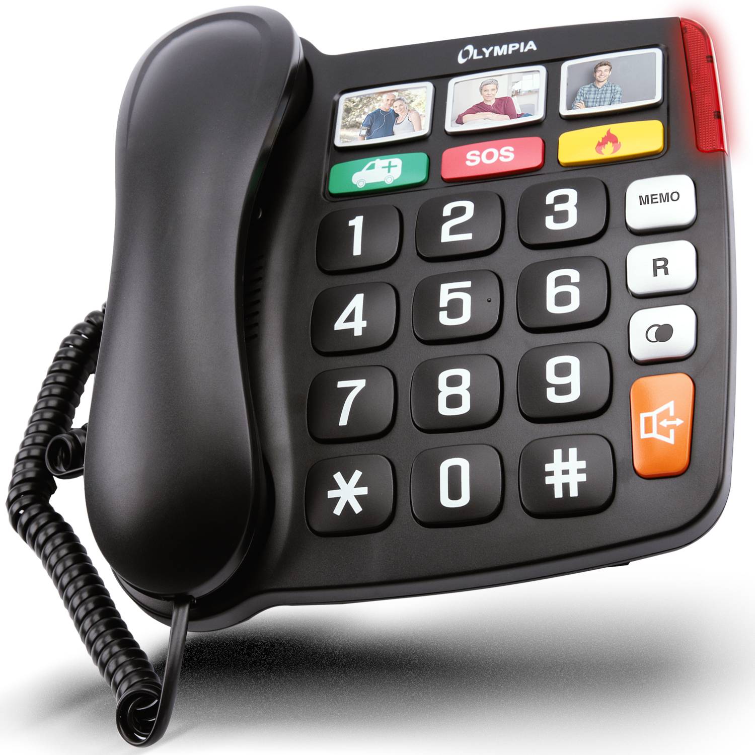Olympia Großtastentelefon Senioren Extragroße Wahltasten Hörgeräte kompatibel