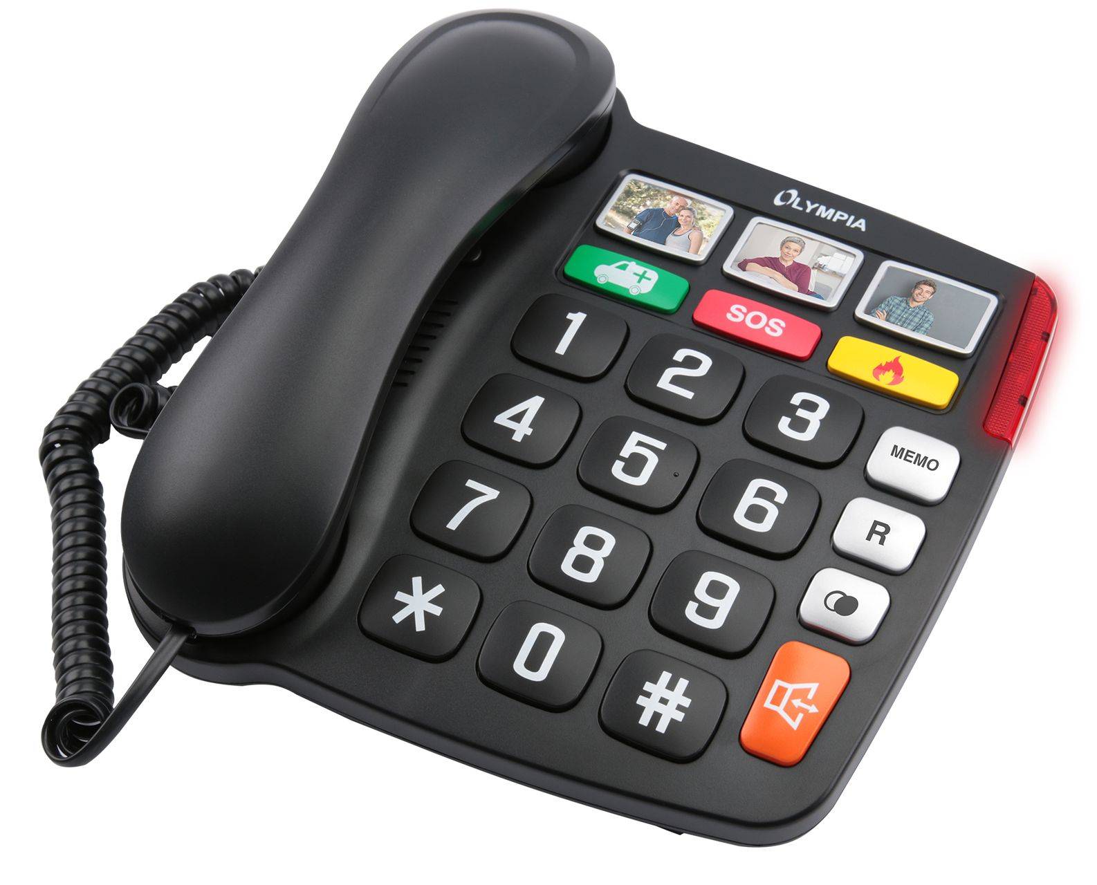 Olympia Großtastentelefon Senioren Extragroße Wahltasten Hörgeräte kompatibel