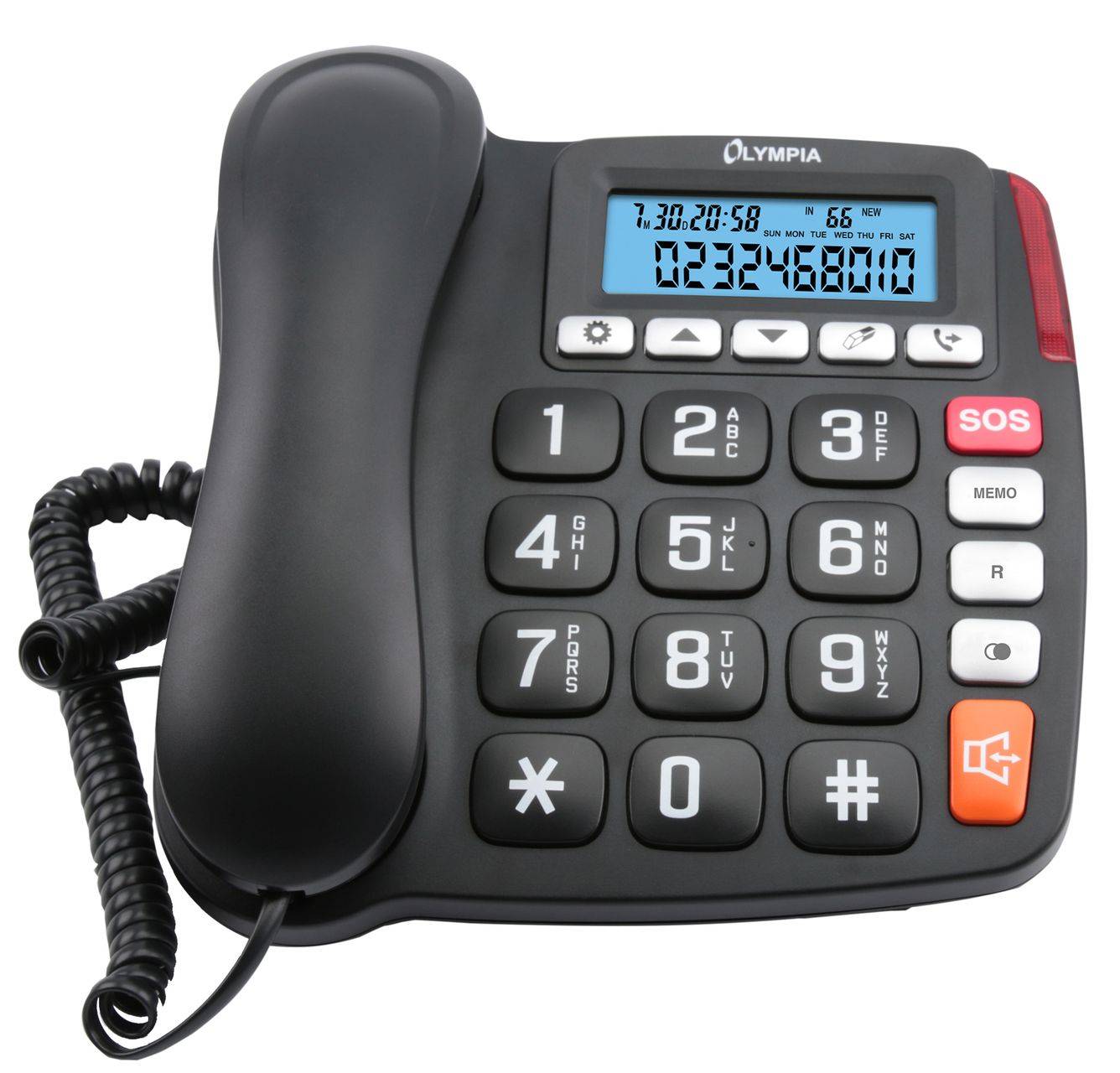 Olympia Senioren Großtastentelefon Große SOS und Freisprechtasten
