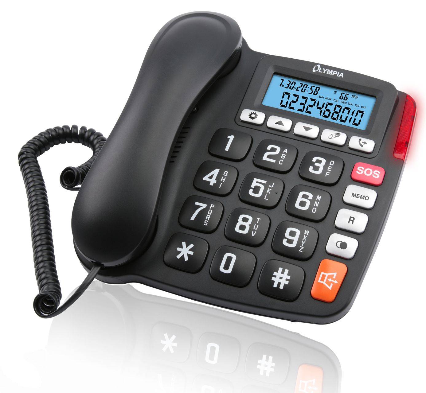 Olympia Senioren Großtastentelefon Große SOS und Freisprechtasten