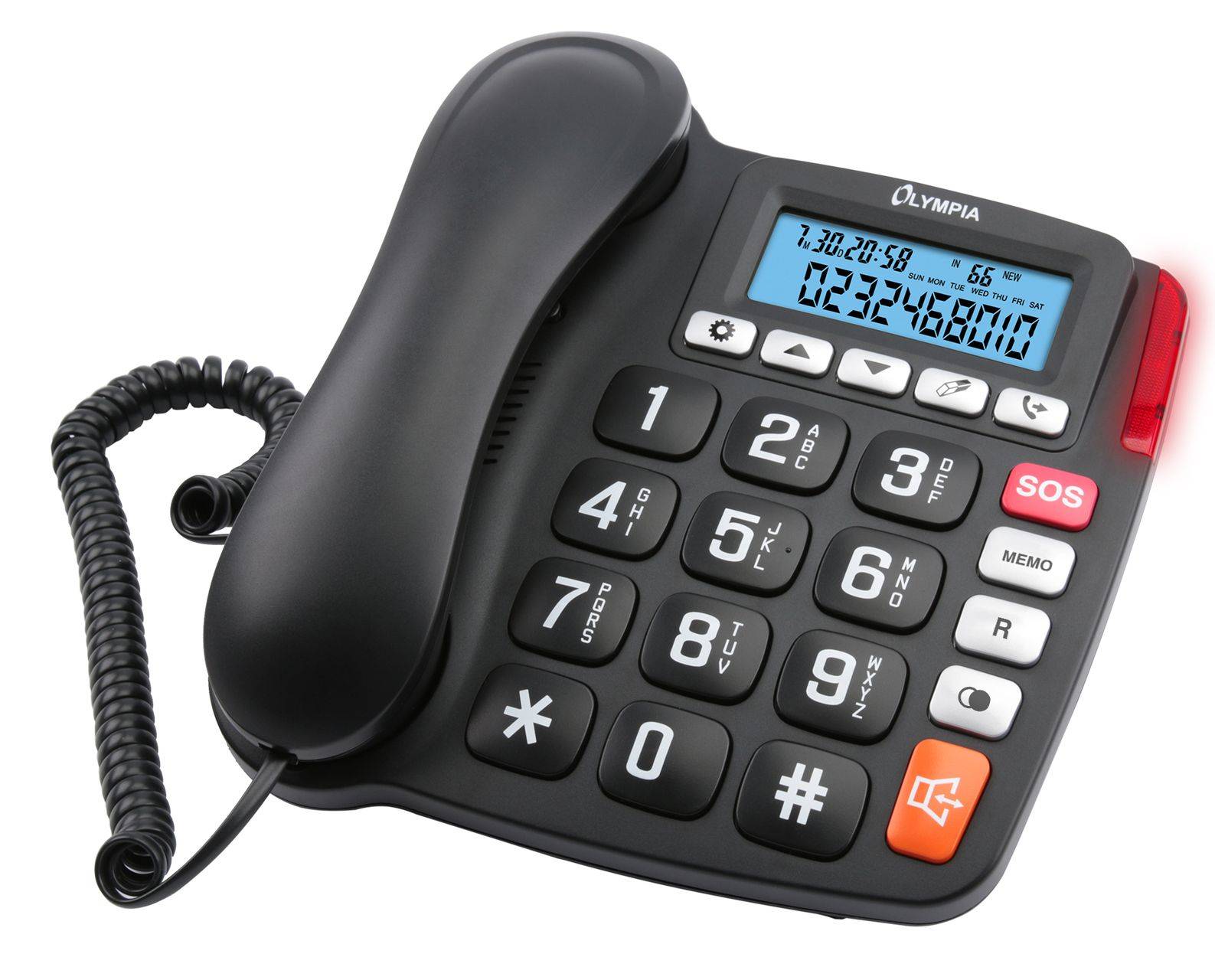 Olympia Senioren Großtastentelefon Große SOS und Freisprechtasten