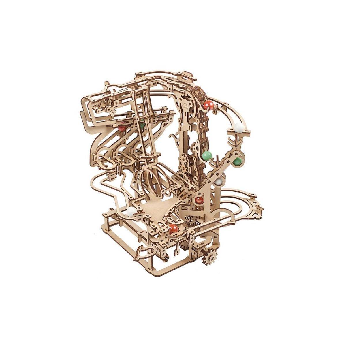 70156 - UGEARS Murmel-Kettenbahn, 400 Bauteile, 3D Puzzle