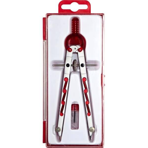 Geometriezirkel silber/rot