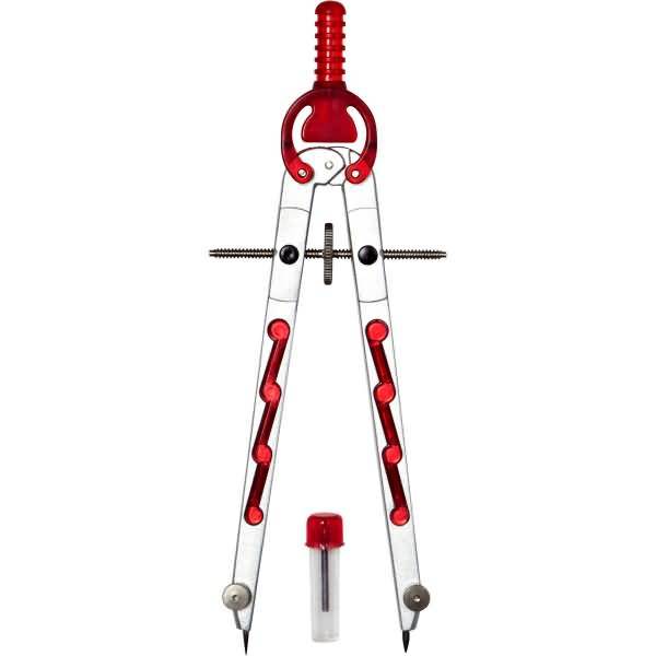 Geometriezirkel silber/rot