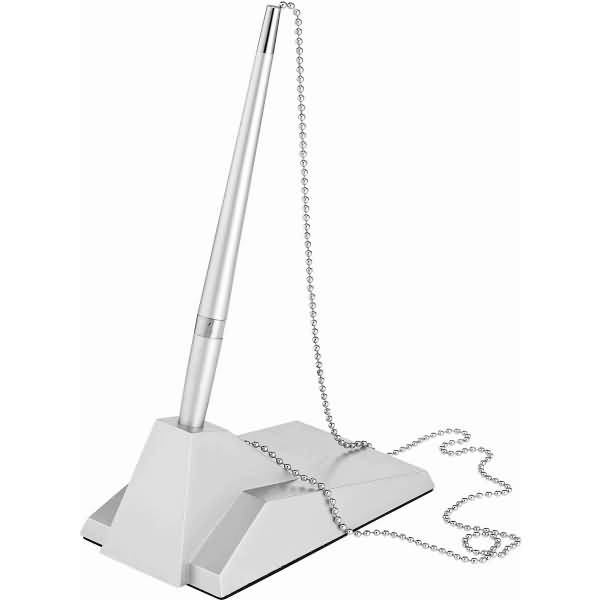 Kugelschreiberständer Kette 55cm silber