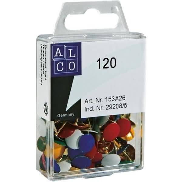 Reißnägel Sun 9,5mm kunststoffüberzogen VE=120 Stück sortiert