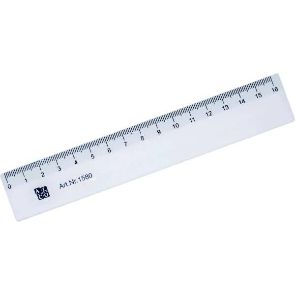 Lineal flexibel 16cm transparent
