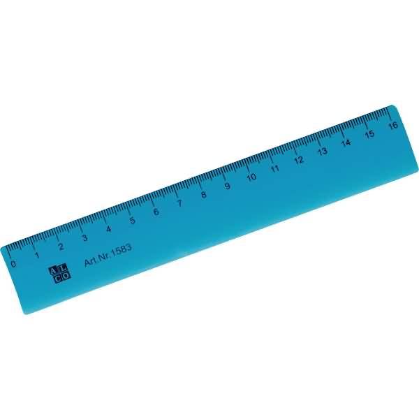 Lineal flexibel 16cm blau