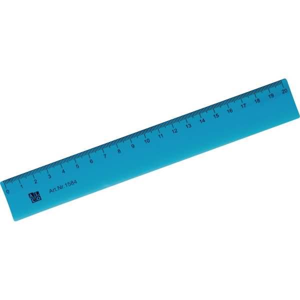 Lineal flexibel 20cm blau