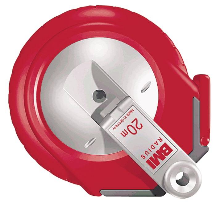 Kapselbandmaß RADIUS L.20m Band-B.13mm EG II Ku.BMI