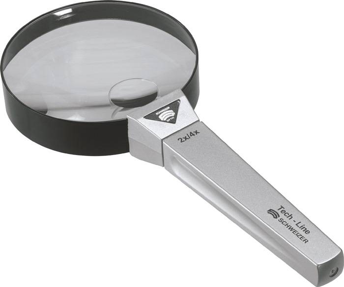 Handlupe Tech-Line Vergr. 2x/4x Linsen-D.90/20mm Schweizer