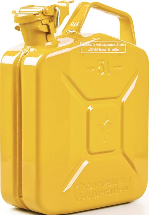 Kraftstoffkanister 5l Zinkgelb RAL 1018 Stahlbl.0,9mm L230xB120xH310mm VALPRO