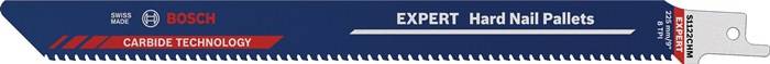 Säbelsägeblatt Hard Nail Pallets L.225mm B.19mm 8mm S-Schaft 1 St./Karte BOSCH