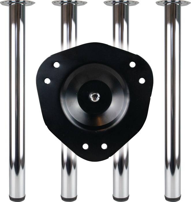 Tischbein-Set weiß 60mm H.710mm Platten-Befestigung BMB