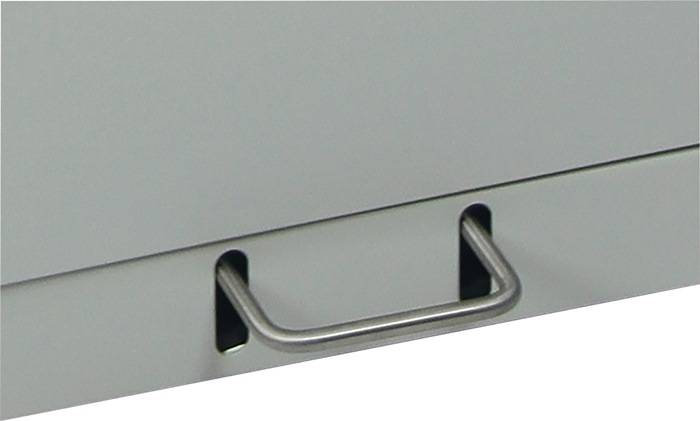 Wertstoffsammler 70l H1000xB400xT380mm lichtgrau verz. Einsatz,Trethebel STUMPF