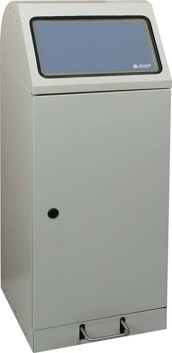 Wertstoffsammler 70l H1000xB400xT380mm lichtgrau Müllsackhalter,Trethebel STUMPF