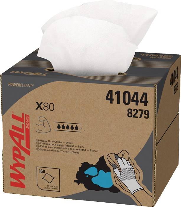 Wischtuch WypAll® X80 8279 L424xB282ca.mm weiß 1-lagig Box WYPALL