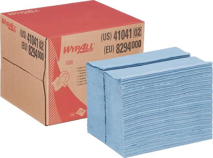 Wischtuch WypAll® X80 8294 L427xB282ca.mm blau 1-lagig WYPALL