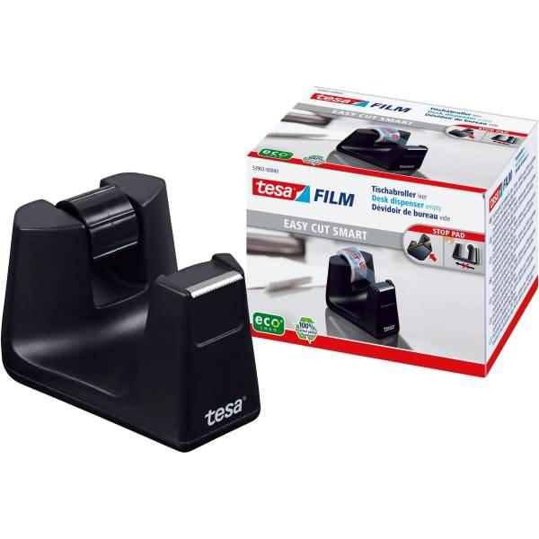 Tischabroller Easy Cut Smart schwarz inkl. 8 Rollen 33mx19mm transparent