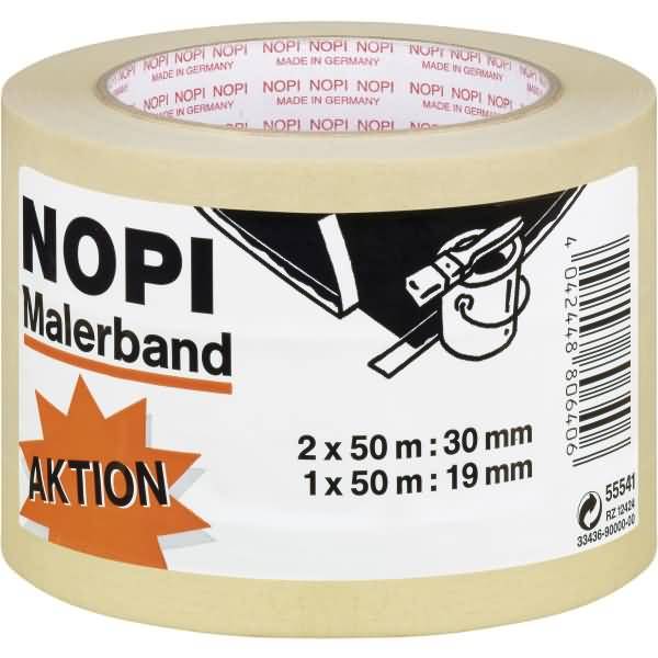 Maler-Krepp Promo-Set 2x50mx30mm + 1x50mx19mm beige