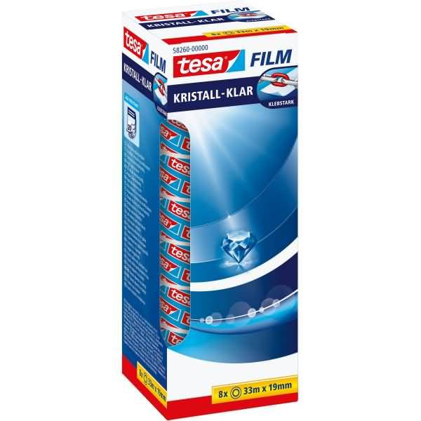 Klebefilm Kristall-Klar PP 33mx19mm VE=6 Stück Office Box