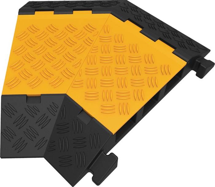 Schlauch- u.Kabelbrücke H70mm Gum.schwarz/gelb re.