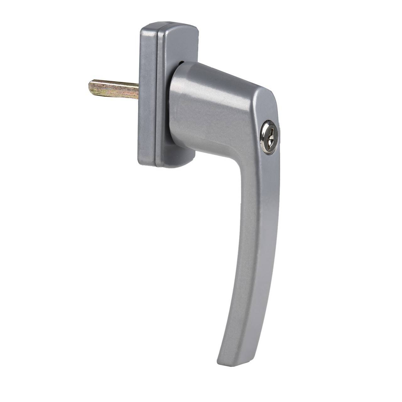 6 Stück Fenstergriffe abschließbar mit je 2 Schlüsseln silber FGS 100 OLYMPIA