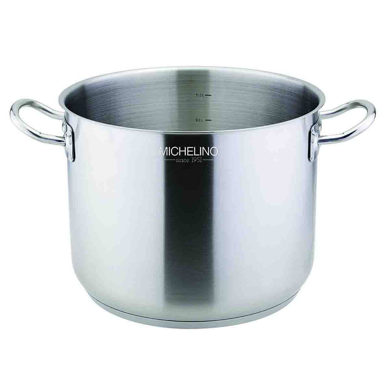 Michelino Gemüsetopf Ø38cm ohne Deckel Suppentopf Kochtopf 18/10 Edelstahl für alle Herdarten