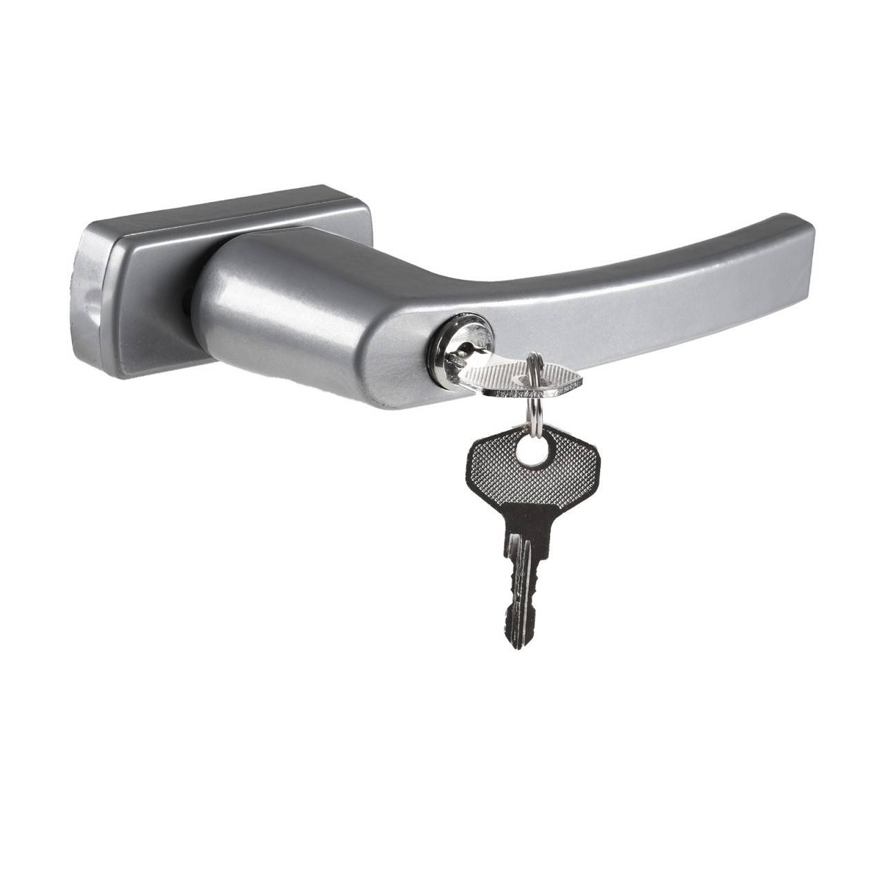 10 Stück Fenstergriffe abschließbar mit je 2 Schlüsseln silber FGS 100 OLYMPIA