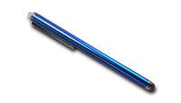 Blauschreiber mit silberner Spitze und Clip, diagonal auf weißem Hintergrund dargestellt.