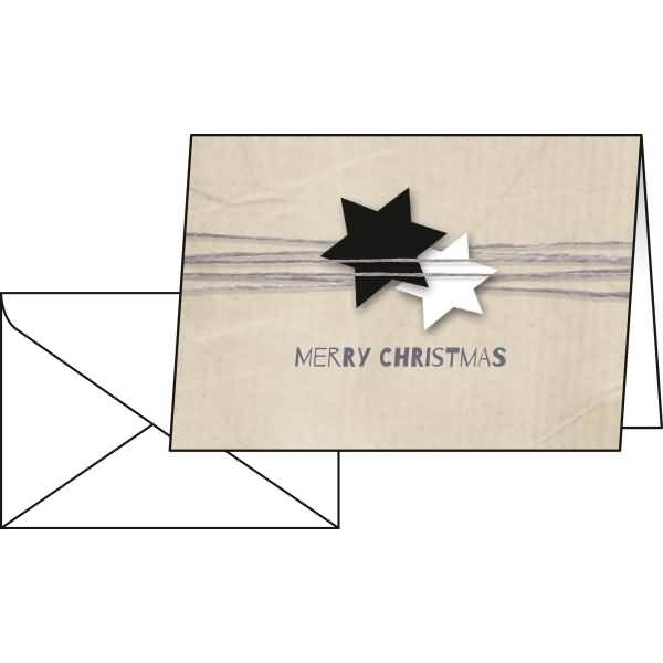 Weihnachts-Karte A6 (A5) 220g Christmas Wrapping VE=25+25 Stück