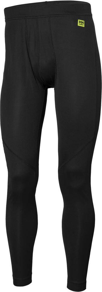 Schwarze, eng anliegende Sportleggings oder Basis-Layer-Hose auf weißem Hintergrund gezeigt.