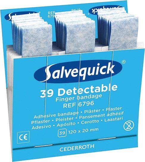 Salvequick Nachfüller 1x39 Pflaster, detektierbar