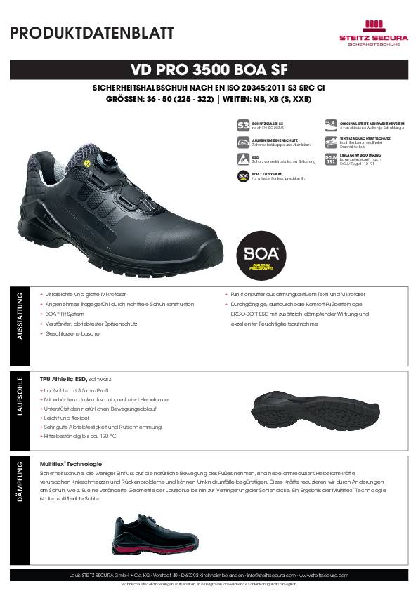 Halbschuh VD PRO 3500 BOAS3, Gr. 39