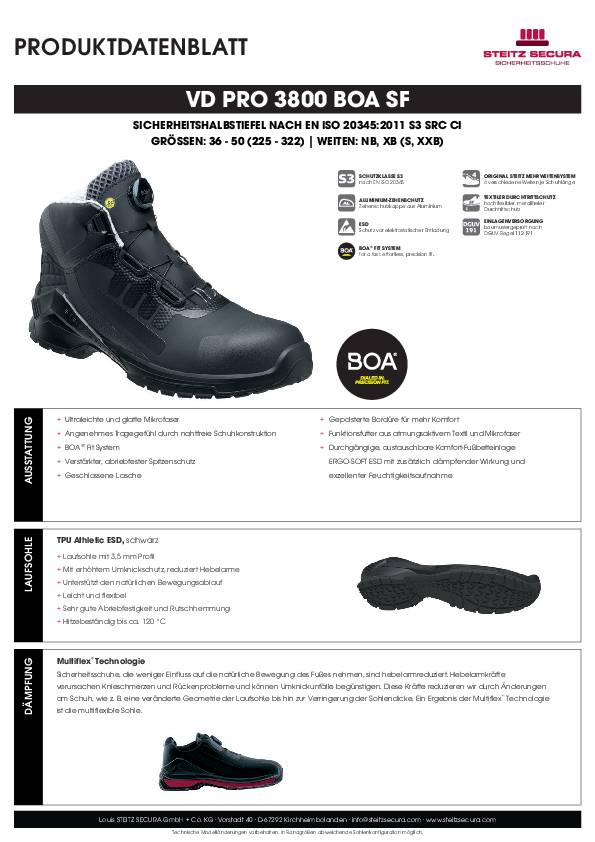 Halbschuh VD PRO 3800 BOAS3, Gr. 45