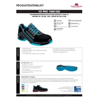 Halbschuh VD PRO 1500, S2,ESD, Gr. 38 Halbschuh VD PRO 1500, S2,ESD, Gr. 38