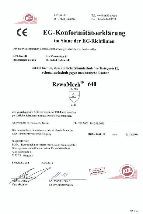 Kunstlederhandschuhe RewoMech 640 Gr.9 schwarz/grau Kunstleder/Elastan