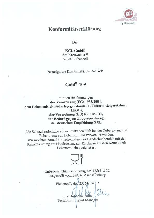 Handschuhe Gobi 109 Gr.9 gelb BW-Trikot m.Nitril EN 388 PSA II HONEYWELL