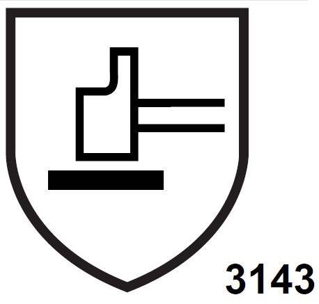 Handschuh CALCUTTA EN388 Gr.8 naturfarben Rindleder Doppelnaht gummierte Stul…