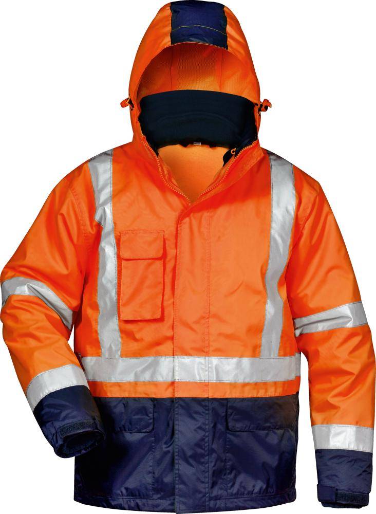 Warnschutzjacke Udo, Gr. XL, orange/marine