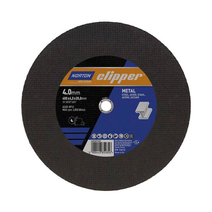 Trennscheibe D400x4,0mm Typ 41 Metall Bohr.20mm NORTON CLIPPER