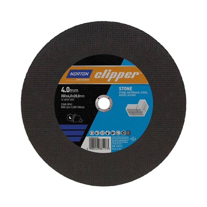 Trennscheibe D350x4,0mm Typ 41 STE Bohr.20mm NORTON CLIPPER