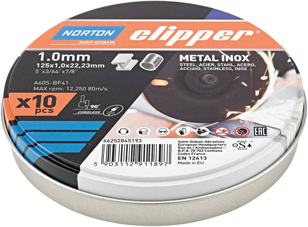 Trennscheibe Metall-Inox 10x A60S-125x1.0x22.23