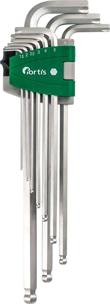 Winkelschraubendreher- Satz im Kunststoffhalter 9-teilig 1,5-10mm Spezialprofil FORTIS