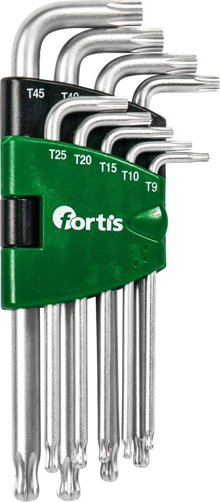 Winkelschraubendreher- Satz im Kunststoffhalter 9-teilig T9-T45 bunt Kugelkopf FORTIS